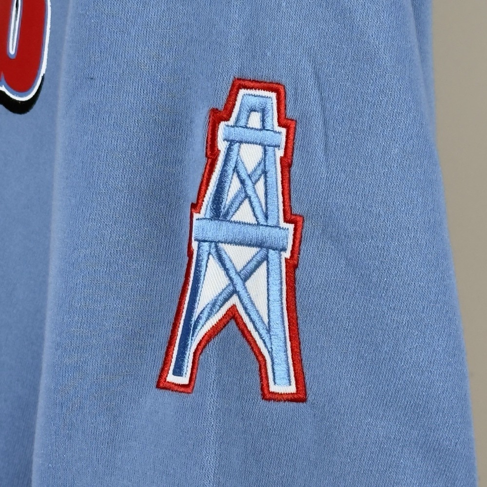 Retro Houston Oilers Hoodie Sweatshirt Men's Medium Blue Red Nwt $85 NFL Apparel - Picture 8 of 9